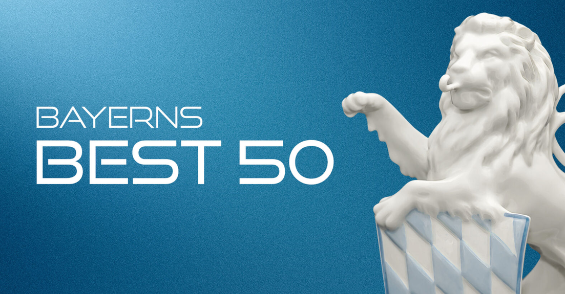 Auszeichnung BAYERNS BEST 50 — bayerischer Löwe mit Wappen