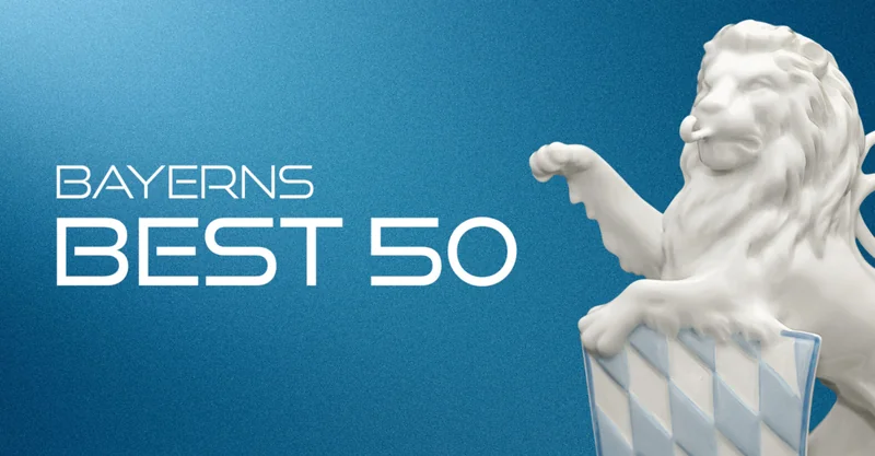 Auszeichnung BAYERNS BEST 50 — bayerischer Löwe mit Wappen