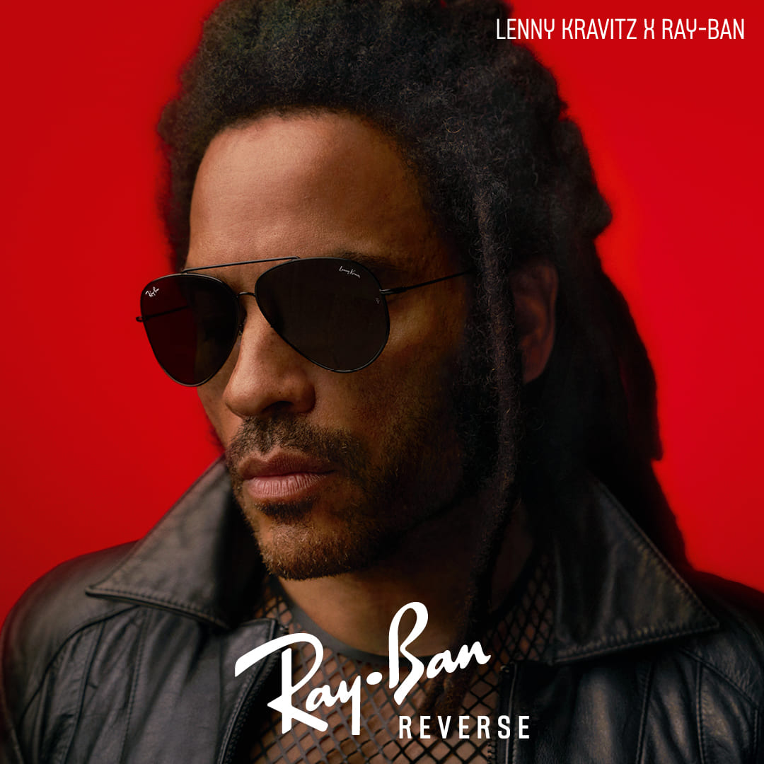 Lenny Kravitz trägt Ray-Ban Sonnenbrille Reverse Aviator. Bei Optiker Gronde