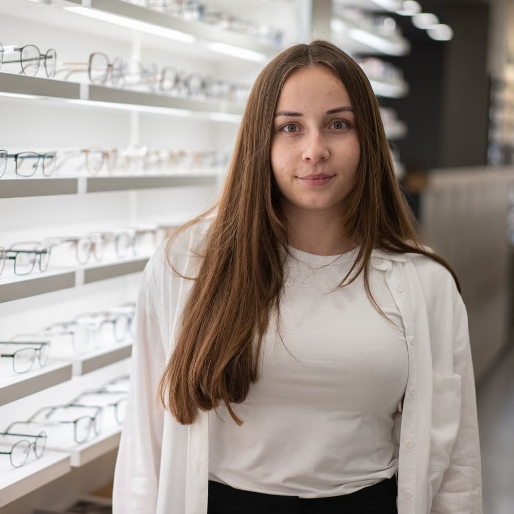 Paula Reimann, Auszubildender der Augenoptik bei Optik Gronde in Schwabmünchen
