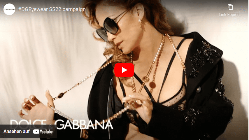 Video der Dolce & Gabbana Eyewear Sommer-Kampagne 2022, bei Optiker Gronde
