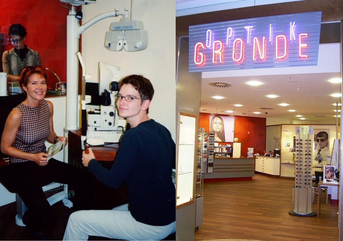 Optik Gronde in der City-Galerie Augsburg, modernste Technik schon 2001