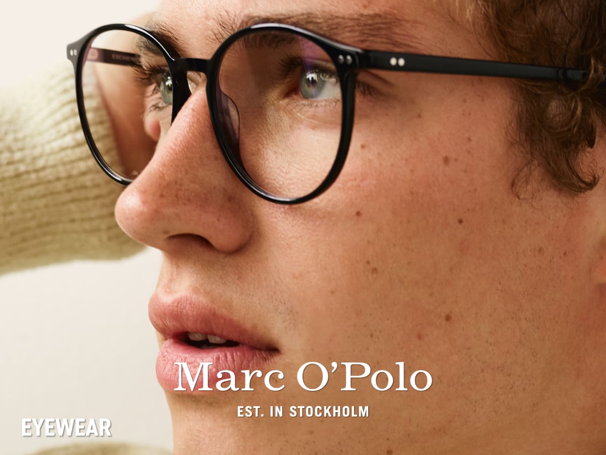 Junger Mann mit leichter dunkler Marc O'Polo-Brille aus Acetat von Optiker Gronde
