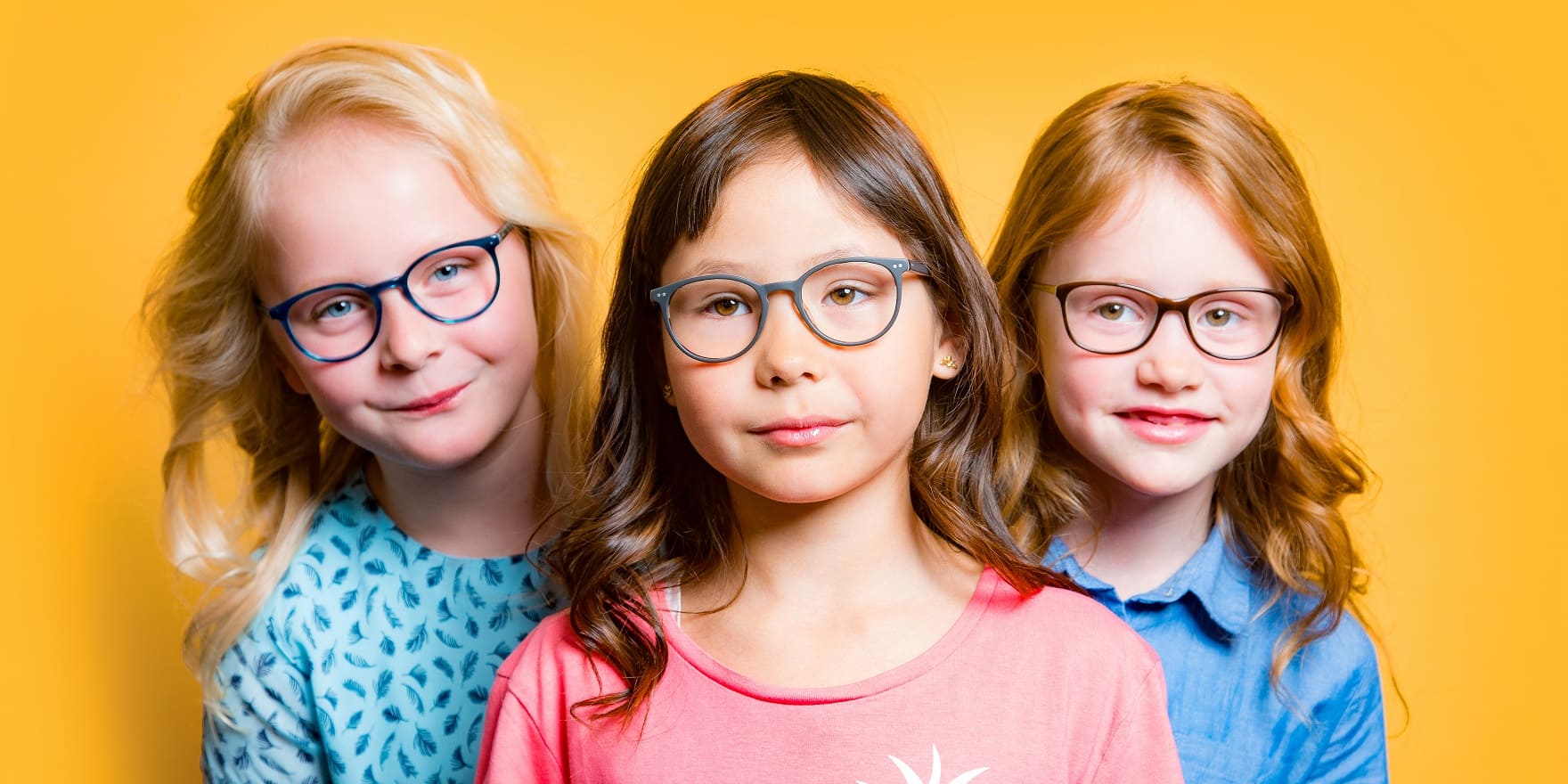 Drei Mädchen mit Kinderbrillen von Optiker Gronde